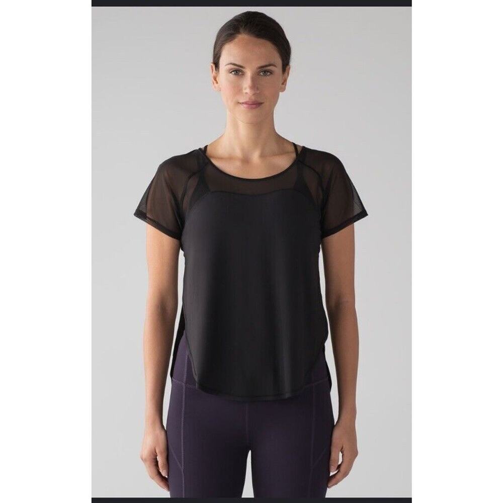 Lululemon Anew Black Top activewear active yoga classic casual workout summer
